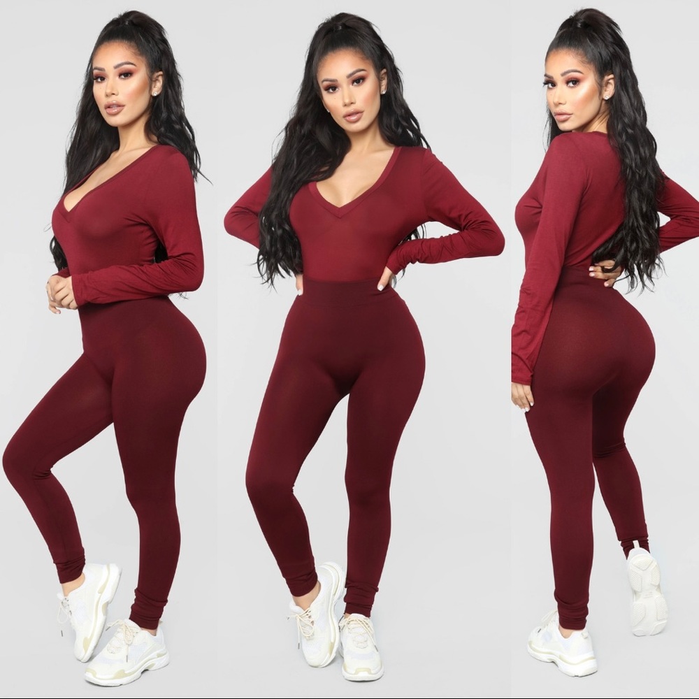 Voted Most Popular Bodysuit - Burgundy - XS